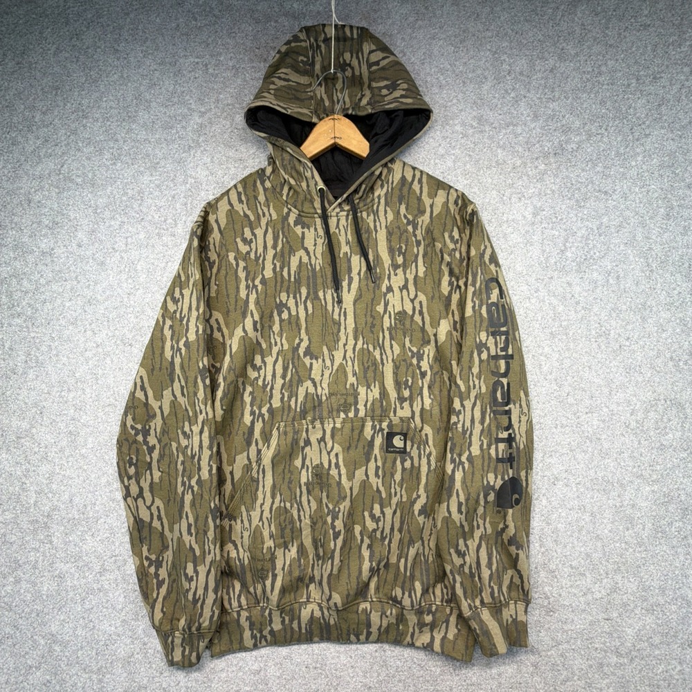 Carhartt Camo Hoodie Pullover Mossy Oak Bottomland Style Men's Small